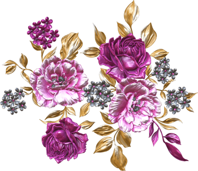 Abstract metallic flower design with transparent background,Digital flower painting,Floral textile design material,Flower Illustration,Embossed flower pattern,PNG flower images,Floral designn png