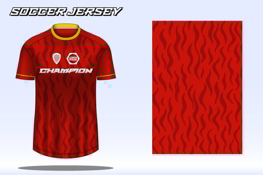 Soccer jersey sport t-shirt design mockup for football club 08 vector