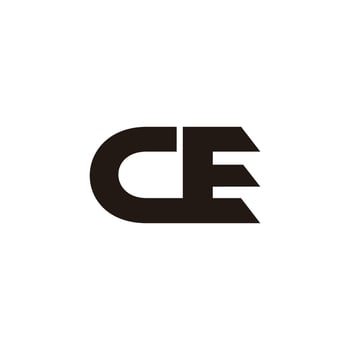 vector of abstract letter ce geometric logo vector