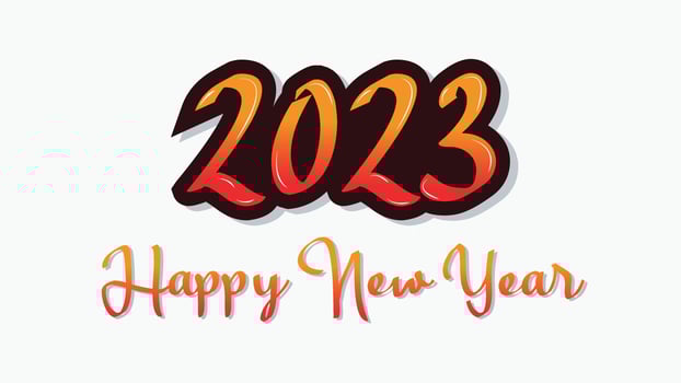 Happy New Year 2023 web banner for B vector