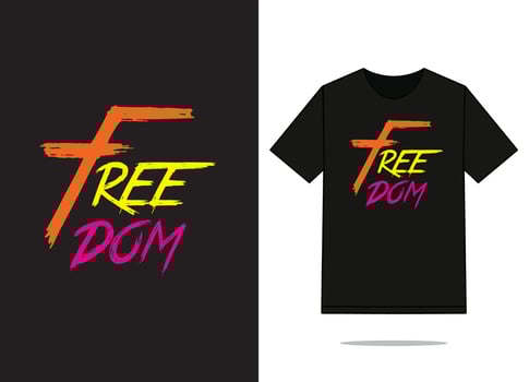 T shirt design for freedom vector