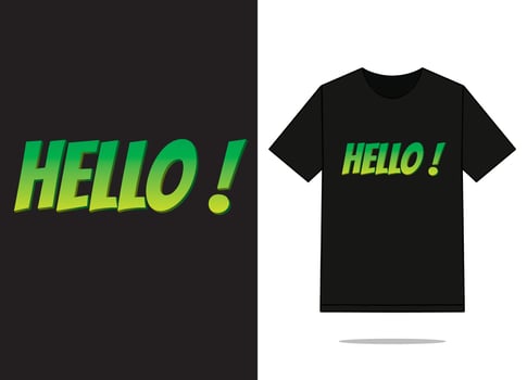 T shirt design hello vector