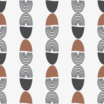 Abstract geometric minimal pattern. Modern boho geometric semicircle minimal style seamless pattern background. Use for fabric, textile, home interior decoration elements, upholstery, wrapping. vector