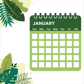 January Month Calendar vector