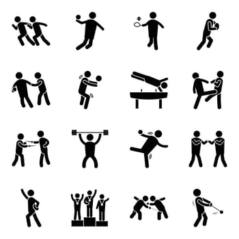 Pack of Sports Glyph Vectors