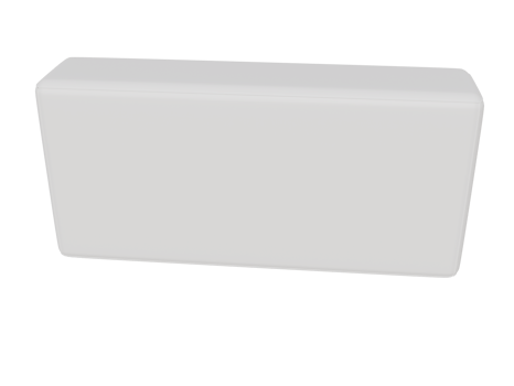 Rectangular sofa pillow. 3d render png