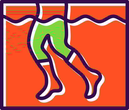 Aqua Jogging Vector Icon Design