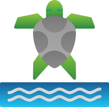 Sea Turtle Vector Icon Design