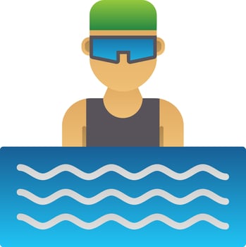 Aquathlon Vector Icon Design