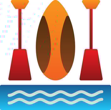 Paddleboarding Vector Icon Design