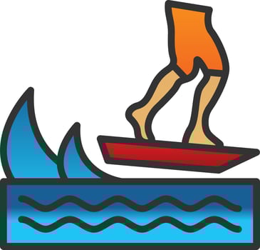 Skurfing Vector Icon Design
