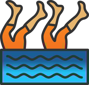 Artistic Swimming Vector Icon Design