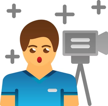 Movie Making Vector Icon Design