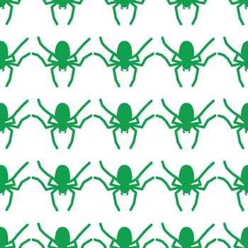 Spider vector seamless pattern on a white background. Insect pattern print on textiles, paper, wrapping paper theme