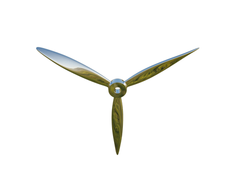 Realistic modern propeller. 3d render. png
