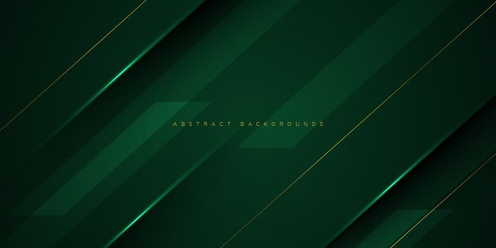 luxury abstract bacgkround dark green gradient with lights and gold lines.Abstract rectangle box simple background for banner, brocure,presentation design, and business card.Eps10 vector
