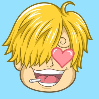 sanji kawai chibi cute, onepiece anime. vector design and doodle art. for icon, logo, collection and others.