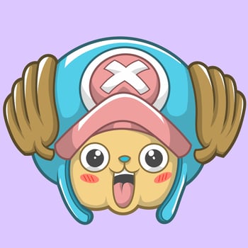 chooper kawai chibi cute, onepiece anime. vector design and doodle art. for icon, logo, collection and others.
