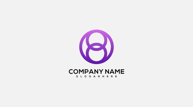 company people logo design gradient vector