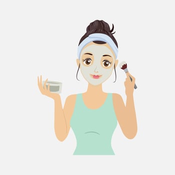 Facial mask vector design beautiful woman