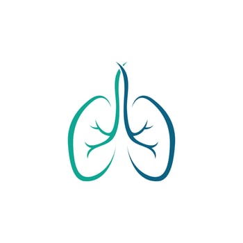 lungs logo icon design isolated vector