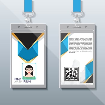 Id Card Design, Company Identity Card vector