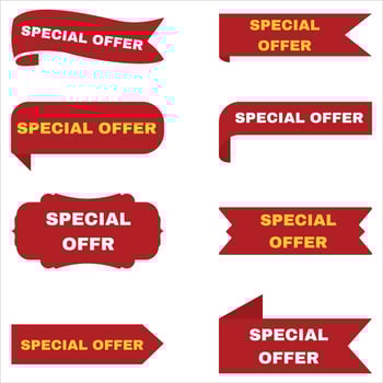 Special offer banners vector