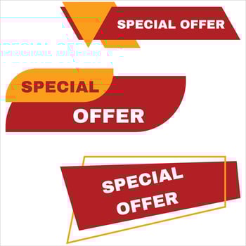 Special offer banners vector