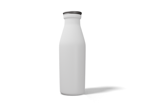 Milk and water bottle packaging mockup png