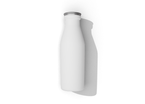Milk and water bottle packaging mockup png