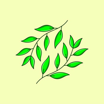 Leaf Ornament Logo vector