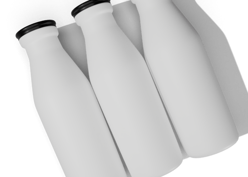 Milk and water bottle packaging mockup png