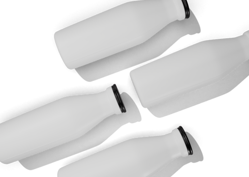 Milk and water bottle packaging mockup png