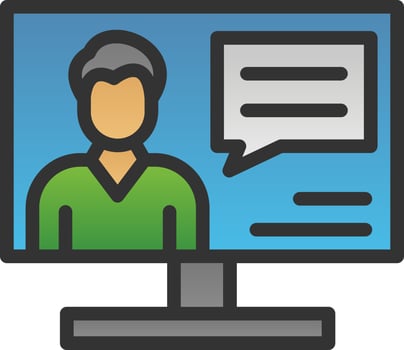 Online Consulting Vector Icon Design