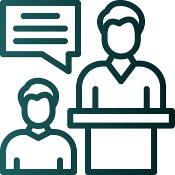 Job Interview Vector Icon Design