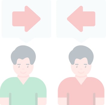 Conflict Of Interest Vector Icon Design