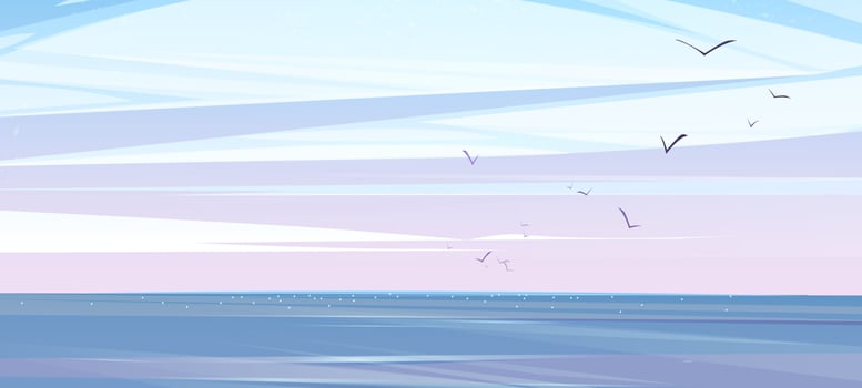 Early morning sky or heaven and water surface vector