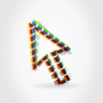 Three arrow sign. Vector illustration