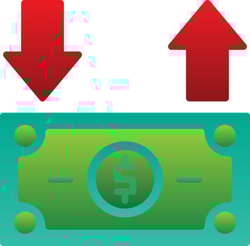 Cash Flow Vector Icon Design