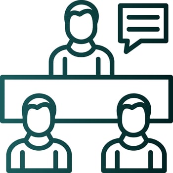 Company Meeting Vector Icon Design