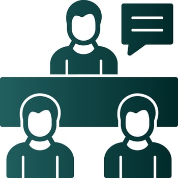 Company Meeting Vector Icon Design