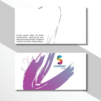 Business card design, company business card vector
