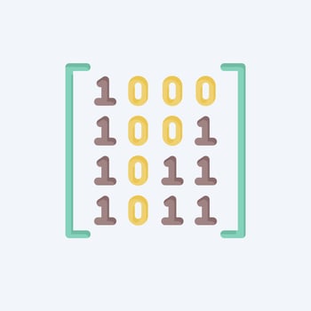 Icon Data Patterns. related to Machine Learning symbol. flat style. simple design editable. simple illustration. simple vector icons