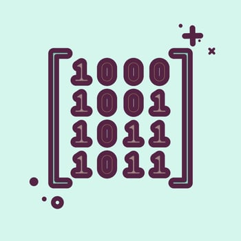 Icon Data Patterns. related to Machine Learning symbol. MBE style. simple design editable. simple illustration. simple vector icons