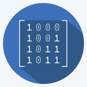 Icon Data Patterns. related to Machine Learning symbol. long shadow style. simple design editable. simple illustration. simple vector icons
