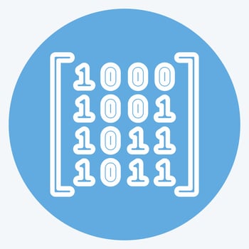 Icon Data Patterns. related to Machine Learning symbol. blue eyes style. simple design editable. simple illustration. simple vector icons
