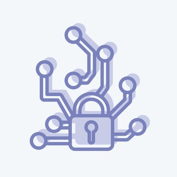 Icon Adversarial Attacks. related to Machine Learning symbol. two tone style. simple design editable. simple illustration. simple vector icons
