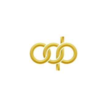 Letters ODP Logo Simple Modern Clean vector