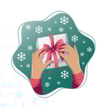 GiftBox1Hands holding a gift box vector
