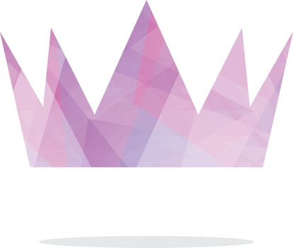 Colorful crown logo design illustration. Abstract king crown vector icon.